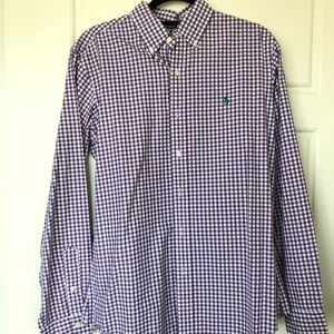 Polo Ralph Lauren purple checked button down